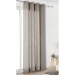Rideau 'authentique' en 100% lin gris clair 135x260 cm