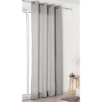Rideau 'authentique' en 100% lin gris souris 135x260 cm