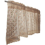 Rideau brise - bise vintage en dentelle transparente, style maison de campagne rideau court voilage broderie ...