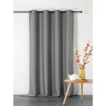 Homemaison - rideau en toile demi natt� non feu m1 gris anthracite 135x240 cm