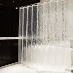 Rideau de douche 240 x 200 cm 100% eva semi - transparent imperm�able anti - moisissure sans pvc 0. 2mm ...