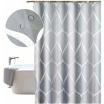 Rideau de douche 80x200cm anti moisissure en tissu polyester, original grise rideau de bain impermeable ...