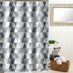 Rideau de douche anti - moisissure - impermable - lavable - antibactrien - en polyester (triangle, ...