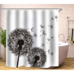 Rideau de douche antimoisissure, rideau de douche original, lavable en machine et waterproof, 12 anneaux ...