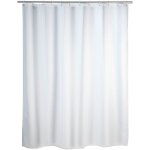 Rideau de douche wenko 120x200 blanc lavable avec 8 anneaux en polyester recycl impermable cologique ...