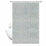 Rideau de douche impermeable anti - moisissure 180 x 240cm avec anneaux salle de bain blanc 2d 52132