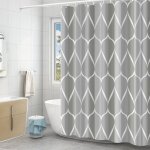 Rideau de douche imperméable simple rideau de douche en polyester épaissi rideau de salle de bain intelligent ... Rideau de douche imperméable simple rideau de douche en polyester épaissi rideau de salle de bain intelligent ...