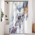Rideau douche marbre bleu, rideau de douche gris et doré abstrait rideau de baignoire lavable rideau ... Rideau douche marbre bleu, rideau de douche gris et doré abstrait rideau de baignoire lavable rideau ...