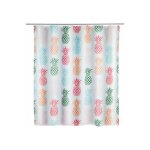 Rideau de douche original ananas, rideau de douche 180x200 cm, lavable en machine et waterproof, 12 anneaux ... Rideau de douche original ananas, rideau de douche 180x200 cm, lavable en machine et waterproof, 12 anneaux ...