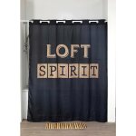 Tendance - rideau de douche polyester 180x200 cm avec anneaux integres - mekong