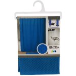Rideau de douche polyester 180x200cm motifs diamants - bleu canard tendance