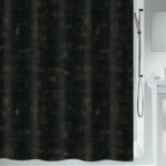 Spirella - rideau de douche polyester georges 180x200cm noir & or