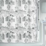 Rideau de douche polyester vegas 120x200cm noir & blanc spirella Rideau de douche polyester vegas 120x200cm noir & blanc spirella