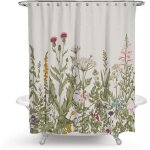 Rideau de douche, rideaux de douche tissu de polyester de rideau de baignoire anti - moisissure, antibact�rien ...