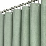Rideau de douche en tissu stall - 120 x 180 cm ensemble �troit de rideaux de douche en lin textur� avec ...