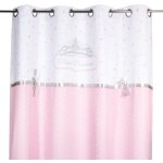Rideau satiné princesse avec n?ud brodé 140 x 260cm rose Rideau satiné princesse avec n?ud brodé 140 x 260cm rose
