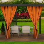 Setgarden - rideaux d'ext�rieur pour balcon 2x155x220cm orange rideau pour pergola imperm�able rideau ...