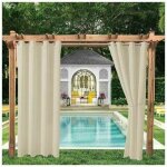 Rideaux ext�rieurs jardin patio gazebo rideaux occultants coupe - vent protection uv et anti - moisissure, ...