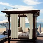 Rideaux d'extrieur jardin patio gazebo rideaux occultants coupe - vent protection uv rsistant  la ...