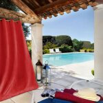 Homemaison - rideau extrieur impermable rouge 135x240 cm