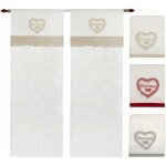 Emmevi mv s. p. a. - rideau de fen�tre couple 2 pcs porte int�rieure tissu semi - transparent coeur petits ...