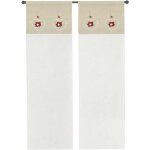 Emmevi mv s. p. a. - rideau de fen�tre couple 2 pcs porte int�rieure tissu semi - transparent coeur shabby ...