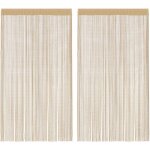 Rideau en fils 2 pcs 140 x 250 cm beige vidaxl368720