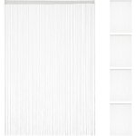 Relaxdays - rideau fils, lot de 5, rideau de porte ou fen�tre, 145 x 245, rideau spaghetti, pour tringle, ...