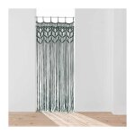 Douceur d'int�rieur - rideau a fils 90 x 200 cm coton macrame macarena noir - 90x200cm - noir