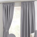 Homescapes - rideaux galon fronceur occultant - gris - motif chevron 228 x 182 cm Homescapes - rideaux galon fronceur occultant - gris - motif chevron 228 x 182 cm