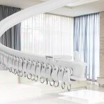 Einfeben rideau glide rail track droites ou pliable souple baies vitres top clamping 5 mtres