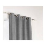 Homemaison - rideau gris perle uni phonique, isolant, thermique et occultant - 145x260cm - gris