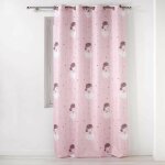 Rideau  ?illets 'petite princesse' 140x260cm rose