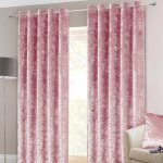 Homescapes - rideaux  ?illets en velours martel pais rose poudr, 228 x 137cm