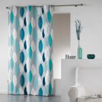 Paris prix - rideau imprimé 'leafy' 140x240cm bleu Paris prix - rideau imprimé 'leafy' 140x240cm bleu