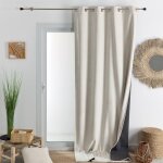 Homemaison - rideau isolant et occultant en velours doublé polaire blanc cassé 135x280 cm Homemaison - rideau isolant et occultant en velours doublé polaire blanc cassé 135x280 cm