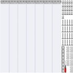 Rideau a laniere en pvc 107x213, 4 cm rideau a lamelles transparent porte lot de 7 bandes en plastique ...