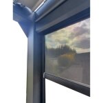Rideau manuel 4m noir sable pour pergola bioclimatique actual ral2100 - coffre aluminium à fixer sur ... Rideau manuel 4m noir sable pour pergola bioclimatique actual ral2100 - coffre aluminium à fixer sur ...