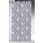 Homemaison - rideau obscurcissant ?illets motif grandes fleurs baroques gris anthracite 145x260 cm