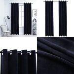 Vidaxl - rideaux occultants avec anneaux 2 pcs velours noir 140x175 cm - rideaux noirs - rideaux velours ... Vidaxl - rideaux occultants avec anneaux 2 pcs velours noir 140x175 cm - rideaux noirs - rideaux velours ...