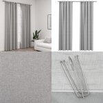 Vidaxl - rideaux occultants aspect lin avec crochets 2pcs gris 140x225cm - rideaux occultants - rideaux ... Vidaxl - rideaux occultants aspect lin avec crochets 2pcs gris 140x225cm - rideaux occultants - rideaux ...