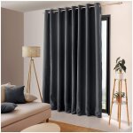 Homemaison - rideau occultant noir grande largeur 300x240cm - 300x240cm - noir