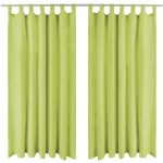 Rideau occultant avec boucles 2 pcs 140 x 245 cm vert vidaxl