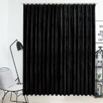 Rideau occultant avec crochets velours noir 290x245 cm vidaxl Rideau occultant avec crochets velours noir 290x245 cm vidaxl