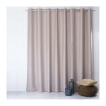 Homemaison - rideau occultant fil noir en grande largeur naturel 300x240 cm