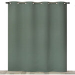 Atout ciel - rideau occultant � ?illets, kaki - 140x240cm pr�t a poser