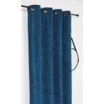 Linder - rideau obscurcissant et isolant en velours côtelé bleu foncé 140x260 cm Linder - rideau obscurcissant et isolant en velours côtelé bleu foncé 140x260 cm