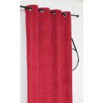 Rideau obscurcissant et isolant en velours côtelé rouge 140x260 cm Rideau obscurcissant et isolant en velours côtelé rouge 140x260 cm
