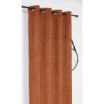 Linder - rideau obscurcissant et isolant en velours côtelé rouge orangé 140x260 cm Linder - rideau obscurcissant et isolant en velours côtelé rouge orangé 140x260 cm