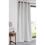 Rideau occultant uni 210gr / m2 blanc 140x280 cm